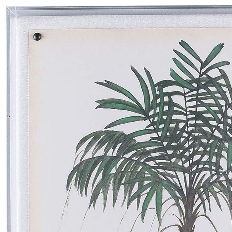 Image 2 Palm Tree II 26" High Shadow Box Framed Canvas Wall Art more views