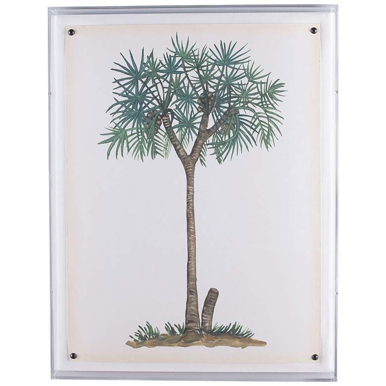 Image 1 Palm Tree III 26 inch High Shadow Box Framed Canvas Wall Art