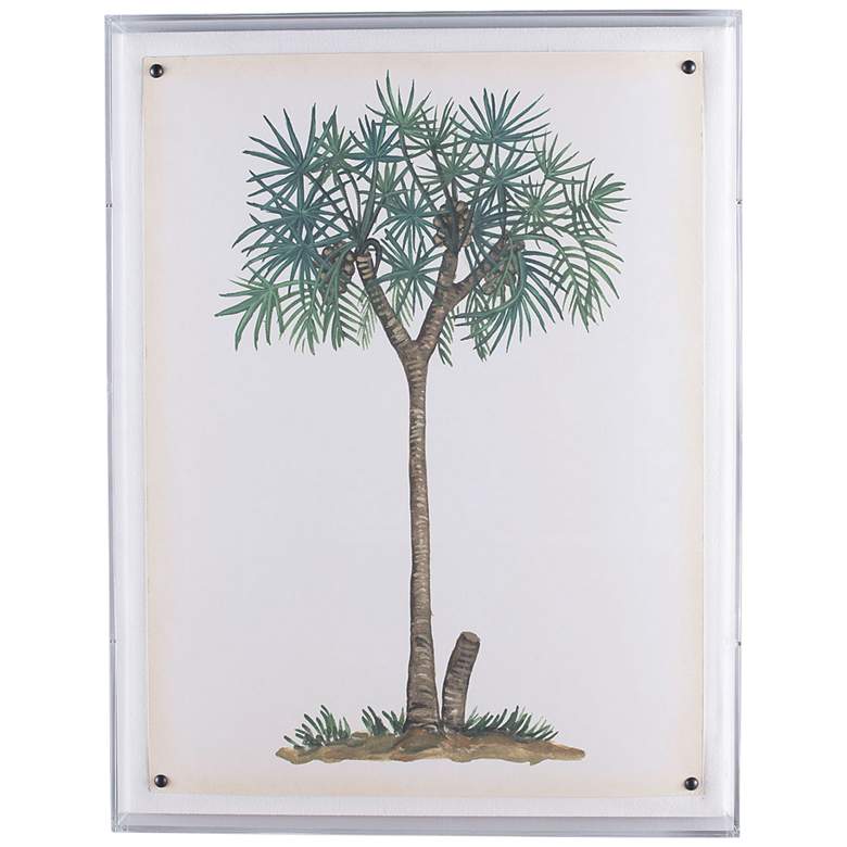 Image 1 Palm Tree III 26" High Shadow Box Framed Canvas Wall Art