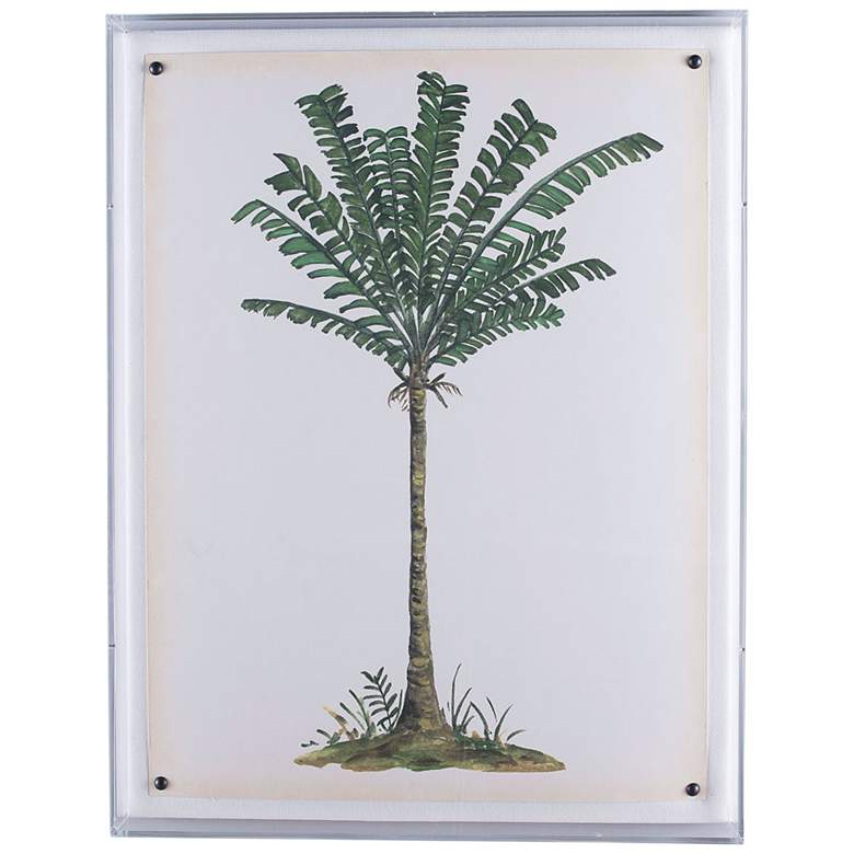 Image 1 Palm Tree IV 26 inch High Shadow Box Framed Canvas Wall Art