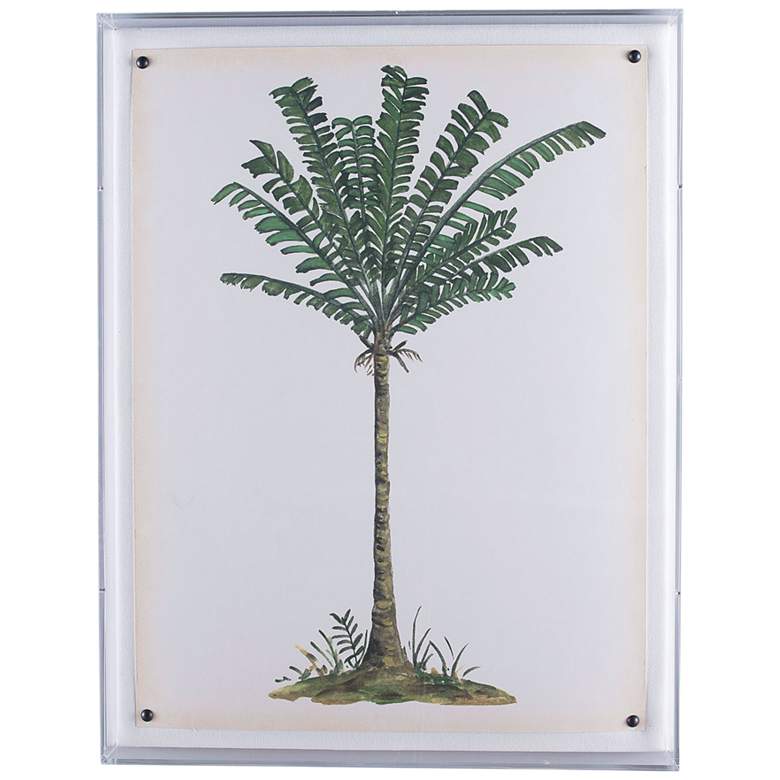 Image 1 Palm Tree IV 26" High Shadow Box Framed Canvas Wall Art