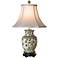 Palm Tree Oasis 23" Traditional Porcelain Vase Table Lamp