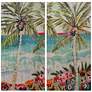 Palm Tree Wimsy 48" High 2-Piece Giclee Printed Wall Art Set