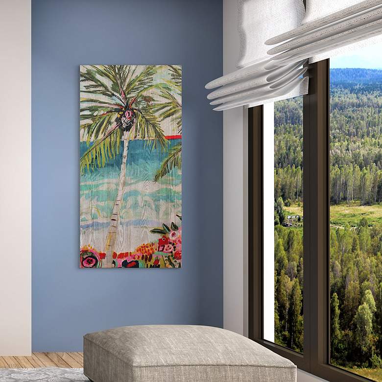Image 6 Palm Tree Wimsy I 48" High Giclee Printed Wood Wall Art more views