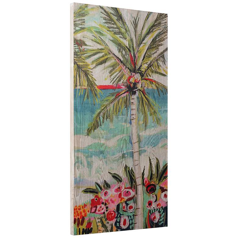 Image 5 Palm Tree Wimsy II 48 inch High Giclee Printed Wood Wall Art more views