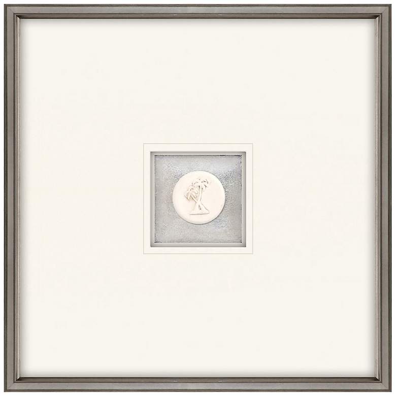 Image 1 Palm Trees Intaglio 22" Square Framed Wall Art