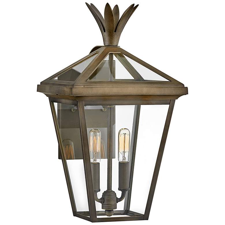 Image 1 Palma 18 inch High Burnished Bronze 2-Light Outdoor Wall Light