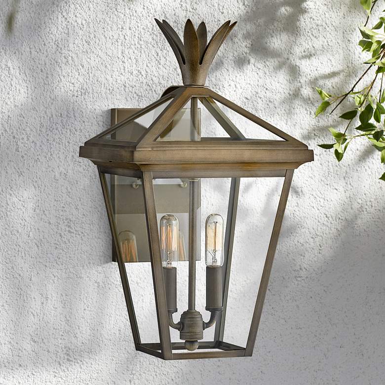 Image 1 Palma 18" High Burnished Bronze 2-Light Outdoor Wall Light