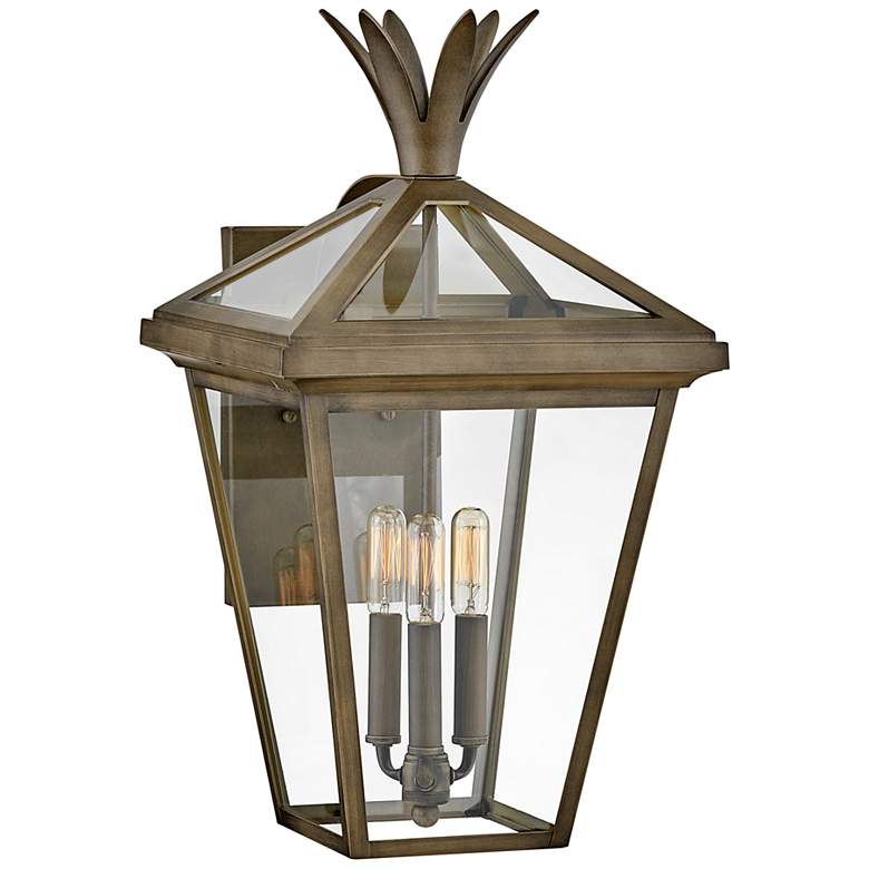 Image 1 Palma 21 1/2"H Burnished Bronze 3-Light Outdoor Wall Light