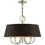 2_Palma 23" Wide Antique Brass 5-Light Drum Shade Chandelier