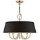 Palma 23" Wide Antique Brass 5-Light Drum Shade Chandelier