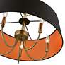 Palma 23" Wide Antique Brass 5-Light Drum Shade Chandelier