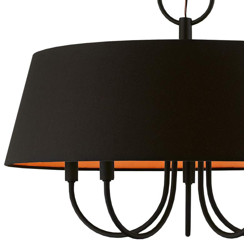 Image 4 Palma 23" Wide Black 5-Light Drum Chandelier more views