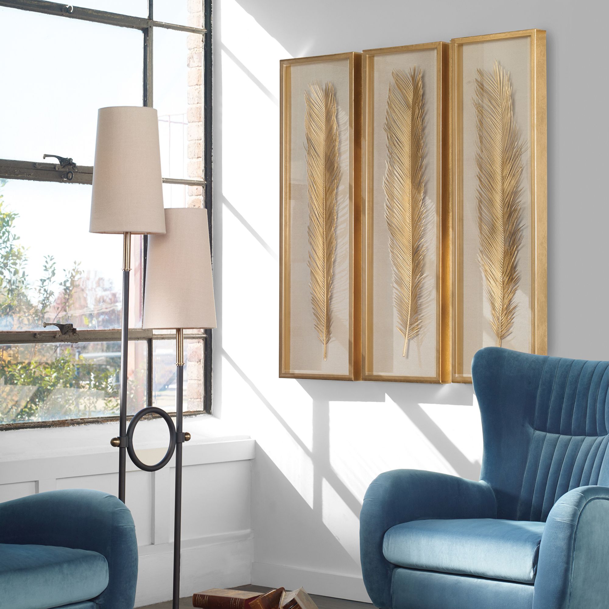 Palma 48 1/4" High 3-Piece Shadow Box Framed Wall Art Set