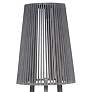 2_Palma 71" High Teak Finish Solar Powered LED Outdoor Tripod Floor Lamp more views