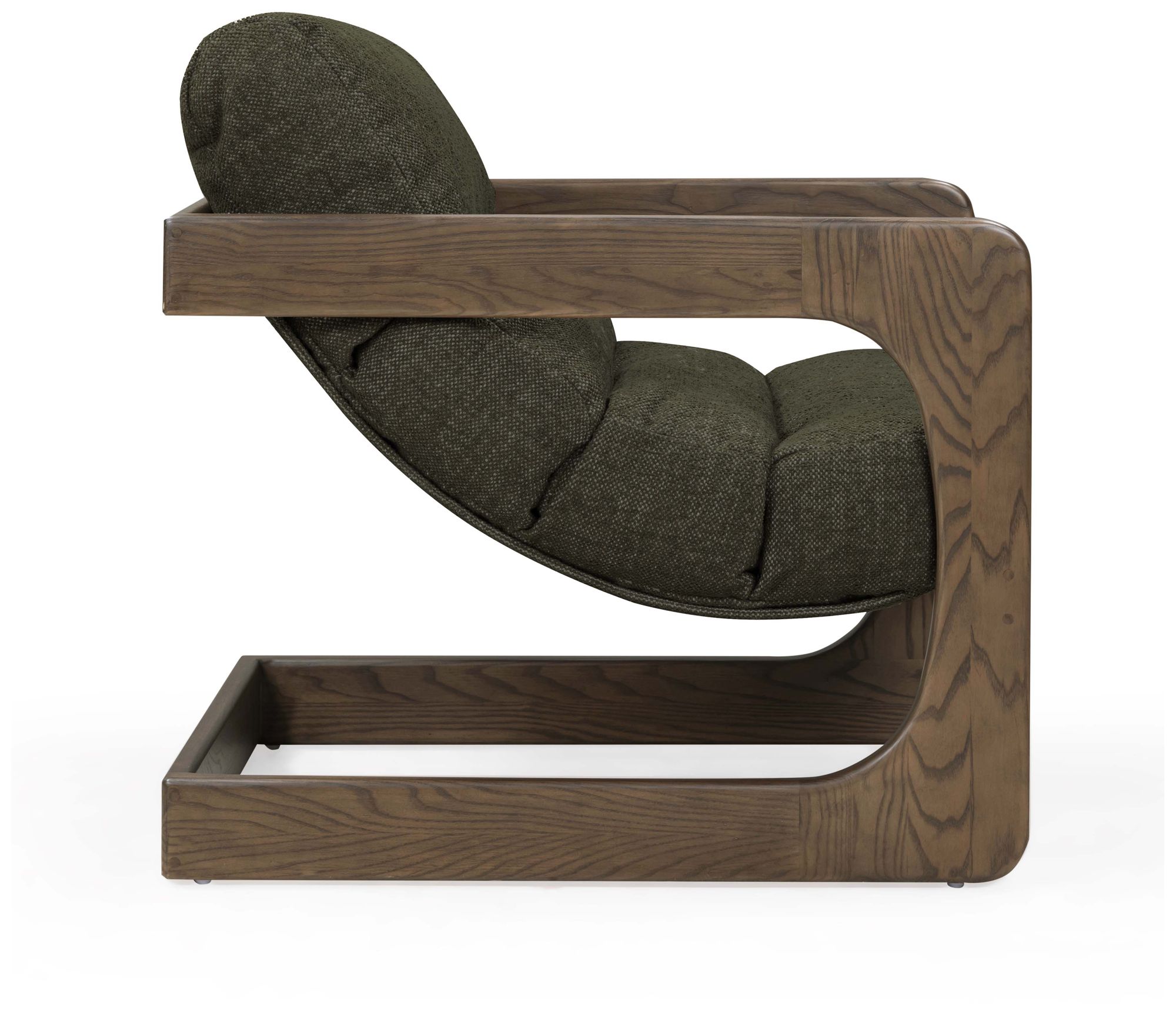 Image 3 Palma Forest Green Textured Weave Accent Chair more views