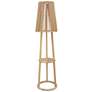 1_Palma Teak 71" Motion Sensor Solar LED Outdoor Tripod Floor Lamp