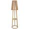 Palma Teak 71" Motion Sensor Solar LED Outdoor Tripod Floor Lamp