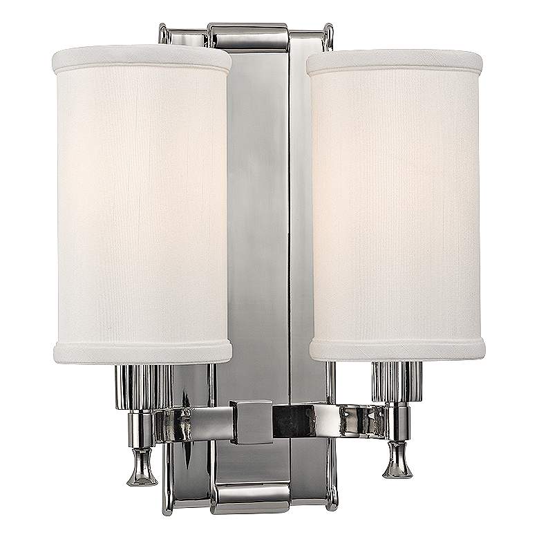 Image 1 Palmdale 12 inch High 2-Light Polished Nickel Wall Sconce