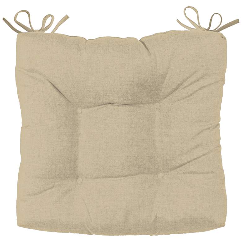 Image 1 Palmdale Canvas Antique Beige 19" Wide Tufted Chair Cushion