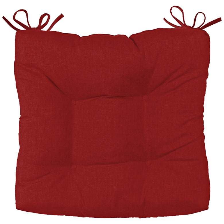 Image 1 Palmdale Canvas Jockey Red 19 inch Wide Tufted Chair Cushion