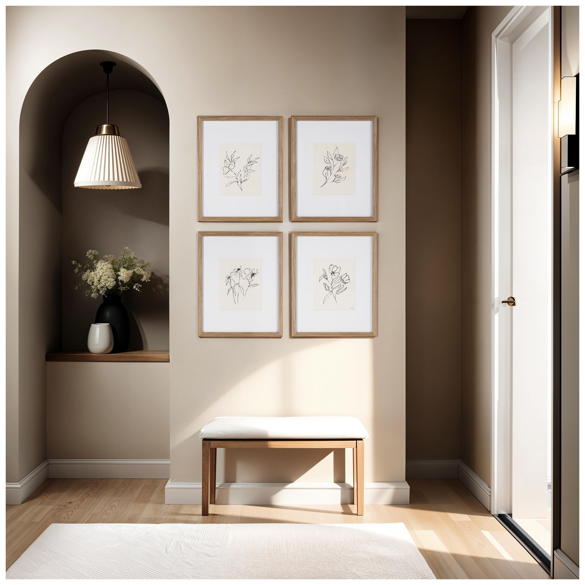 Image 4 Palmela 16.0" Wide Wall Decor, Printed Artwork (4 Piece Set) more views