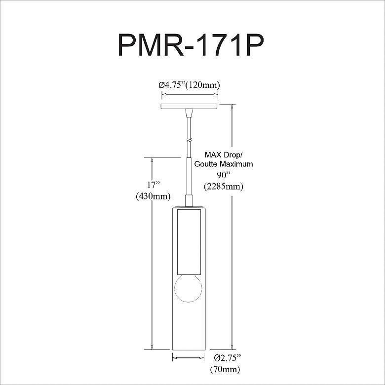 Image 3 Palmer 2.75" Wide Polished Chrome Pendant more views