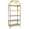Palmer 30" Wide Tempered Glass Gold Metal 5-Tier Bookcase