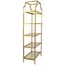 3_Palmer 30" Wide Tempered Glass Gold Metal 5-Tier Bookcase more views