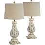1_Palmer 35" High Cottage White Accents Table Lamps Set of 2