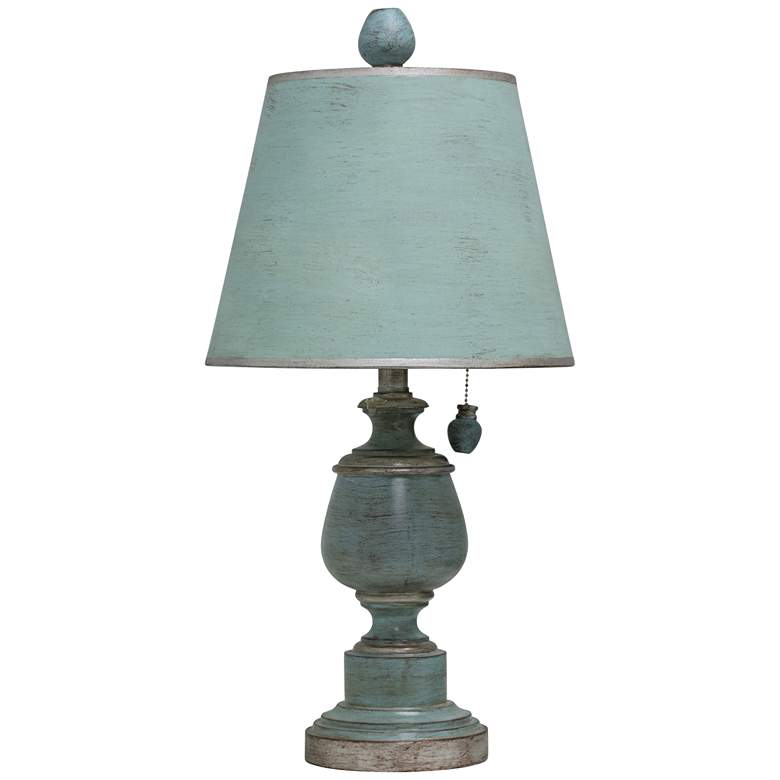 Image 2 Palmer Antique Urn Coastal Blue Accent Table Lamp
