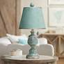 Palmer Antique Urn Coastal Blue Accent Table Lamp