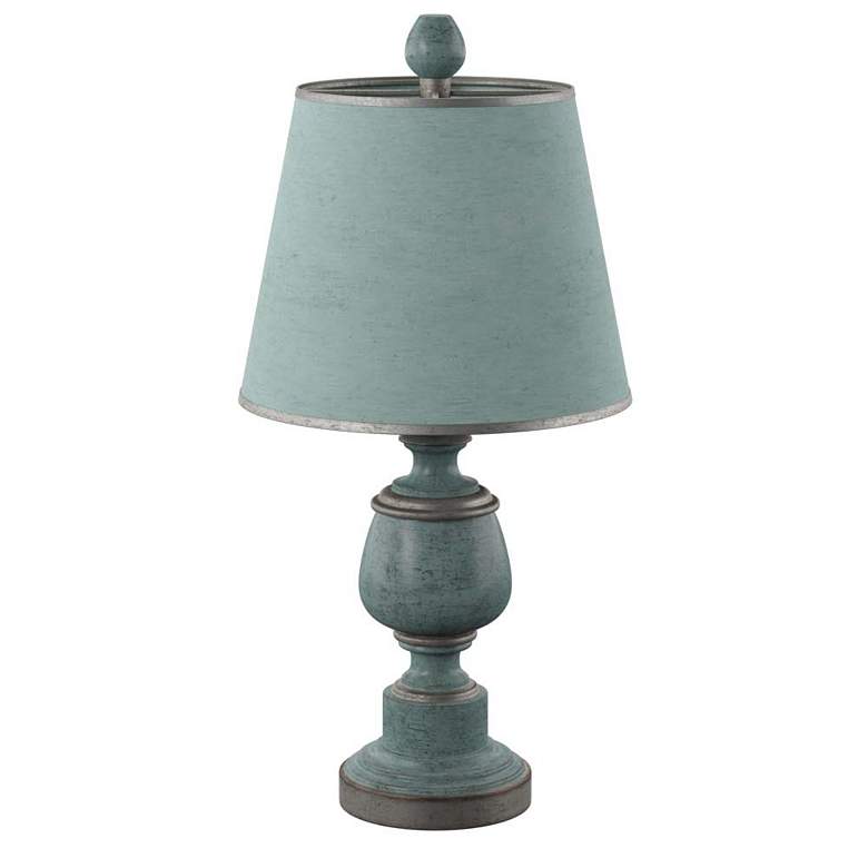 Image 3 Palmer Antique Urn Coastal Blue Accent Table Lamp more views