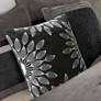5_Palmer Black Pieced Faux Suede Queen 7-Piece Comforter Set more views