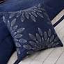 Thumbnail4 of Palmer Blue and Gray Faux Suede Pieced King 7-Piece Comforter Set more views