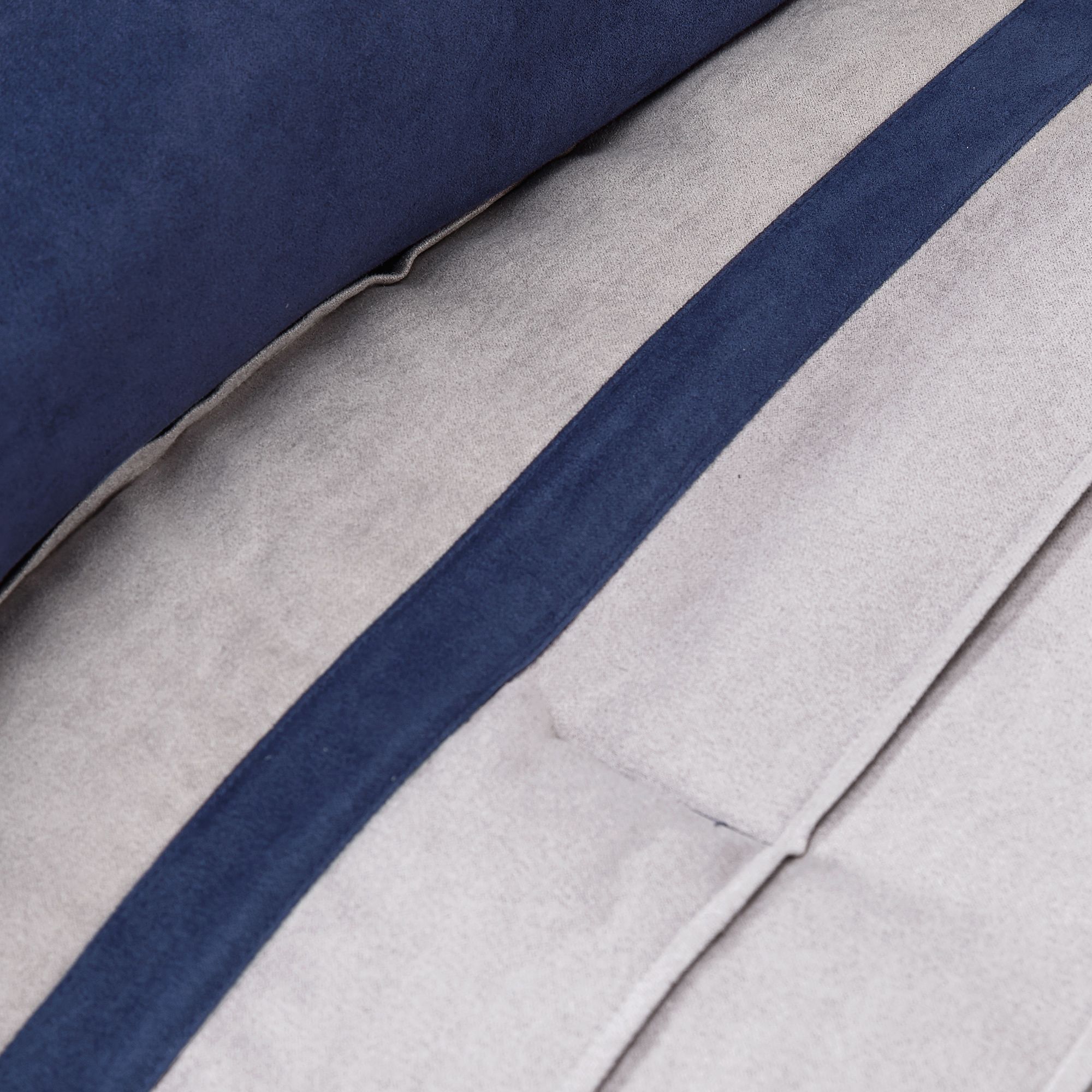 Palmer Blue and Gray Faux Suede Pieced King 7-Piece Comforter Set
