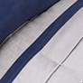 6_Palmer Blue and Gray Pieced Faux Suede Queen 7-Piece Comforter Set more views