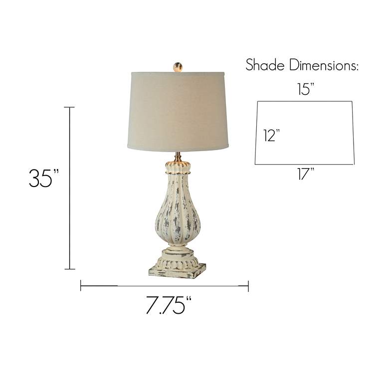 Image 4 Palmer Cottage White Accents Table Lamps Set of 2 more views