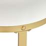 Palmer Luxe Gold Metal and White Fabric Counterstool