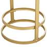 Palmer Luxe Gold Metal and White Fabric Counterstool