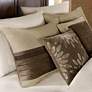 Thumbnail3 of Palmer Natural Pieced Faux Suede Full 7-Piece Comforter Set more views