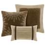 Thumbnail4 of Palmer Natural Pieced Faux Suede Full 7-Piece Comforter Set more views