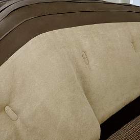 Image5 of Palmer Natural Pieced Faux Suede Full 7-Piece Comforter Set more views