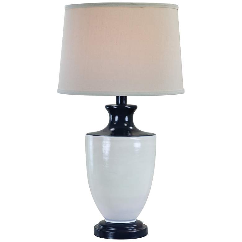 Image 1 Palmer Navy Blue Two-Tone Table Lamp