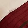 Thumbnail3 of Palmer Red and Brown Pieced Faux Suede Cal King 7-Piece Comforter Set more views