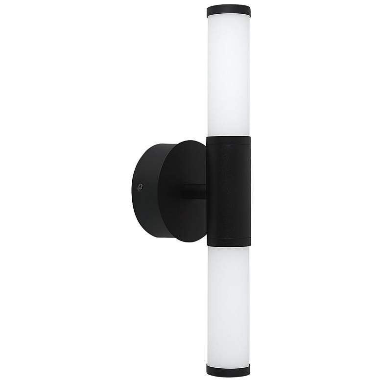 Image 2 Palmera 1 - 2 Light LED Bath and Vanity Light - Matte Black - White