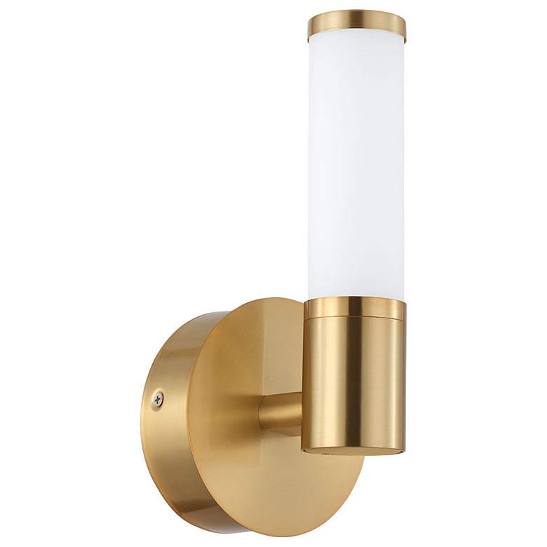 Image 1 Palmera 1 5"W LED Bath and Vanity Light Brushed Gold White