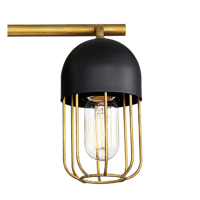 Image 2 Palmerston 19 1/4 inch Wide Black and Gold 3-Light Bath Light more views