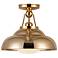 Palmetto 12" Wide Polished Brass Ceiling Light