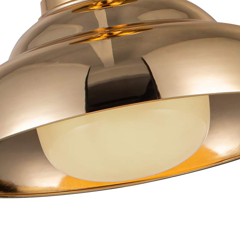 Image 2 Palmetto 12" Wide Polished Brass Ceiling Light more views
